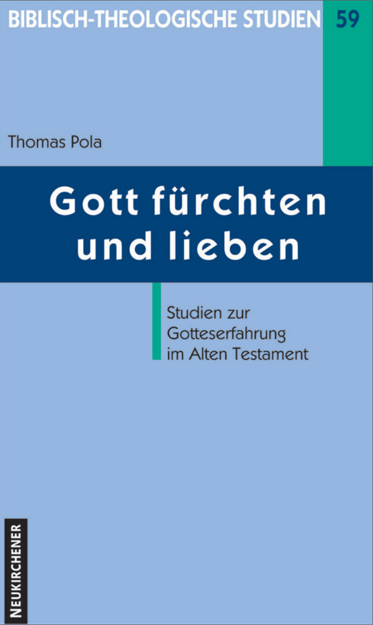 Blaues Buchcover, Gott fürchten und lieben. Studien zur Gotteserfahrung im Alten Testament