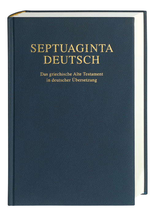 Dunkelblaues Cover der Septuaginta Deutsch